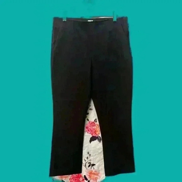 Gap High Rise Crop Flare Stretch Pants Black Women's Size 8 - Picture 1 of 7